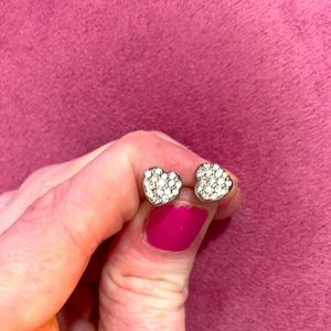 Kohls silver heart mini earrings